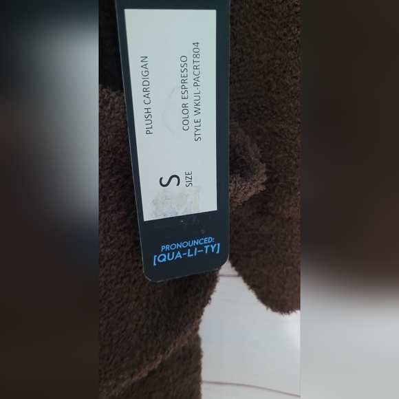 Nwt Kuwalla Tee tunic length brown super soft stretchy lounge cardigan size S - Picture 6 of 9